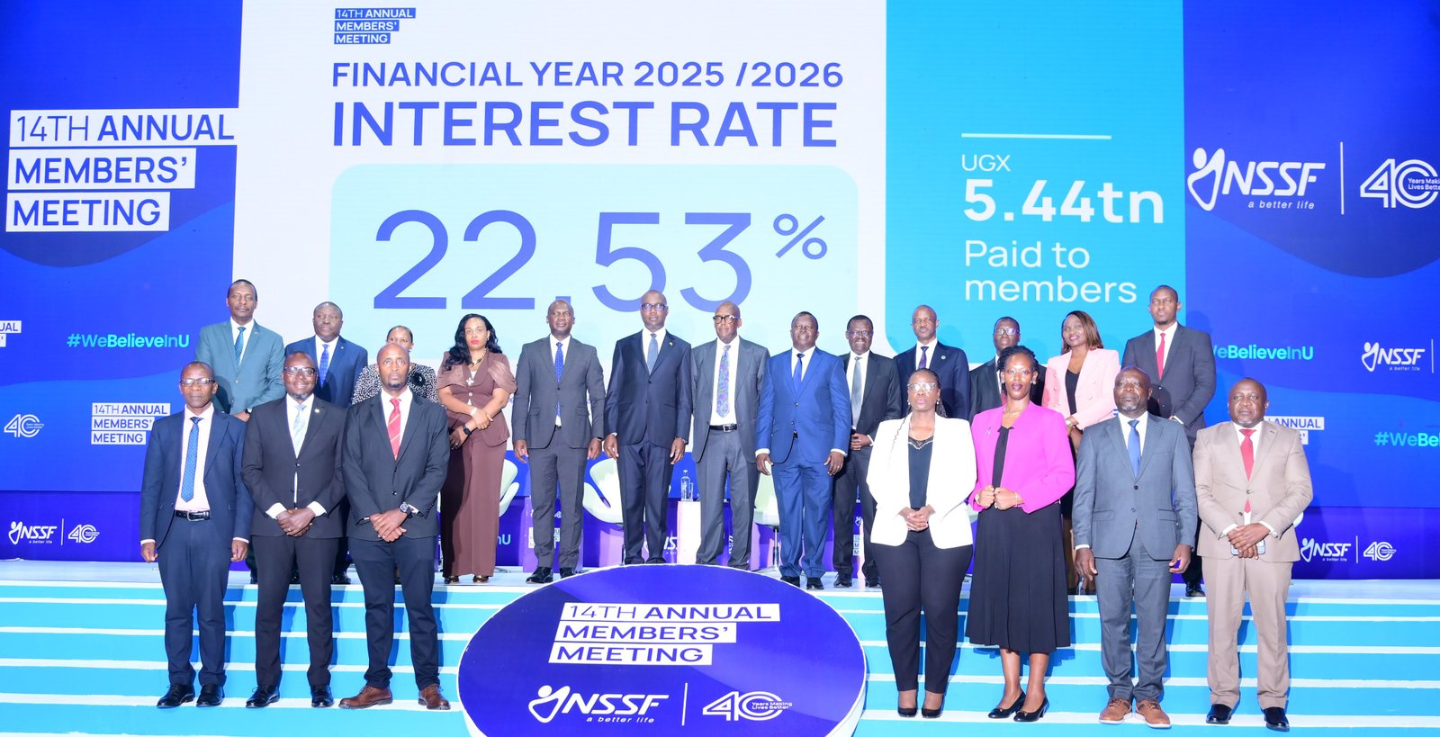 NSSF erangiridde amagoba ga bitundu 22.53% agaweereddwa abateresi mu mwaka gw'ebyensimbi 2025/2026