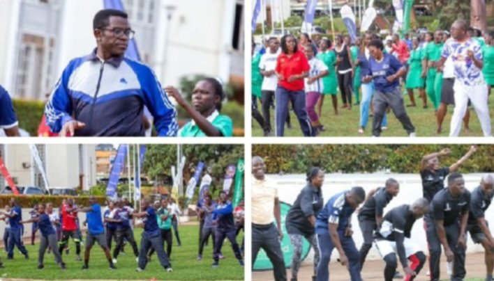 Okukuza olunaku lw'okwefumiitiriza ku ndwadde z'emitima - Katikkiro Mayiga awabudde abakozi okunyiikira okukola dduyiro