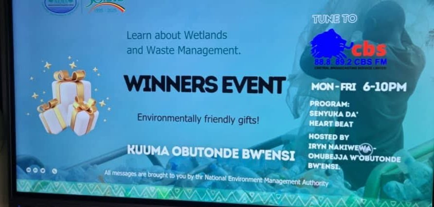 Abawuliriza ba CBS FM baweereddwa ebirabo okuva mu NEMA- bakubiriziddwa okubunyisa enjiri y’okukuuma Obutonde bw’ensi