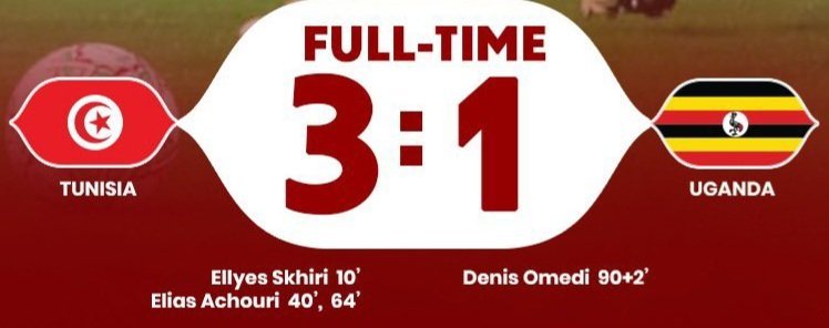 AFCON 2025 – Tunisia ekubye Uganda 3 : 1