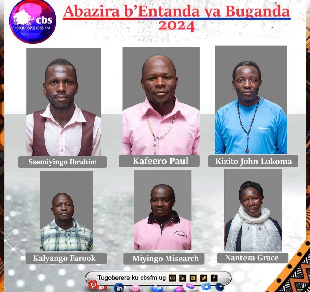 Baabano Abazira b’Entanda lwa Buganda 2024  – Enkuuka Masavu ya leero