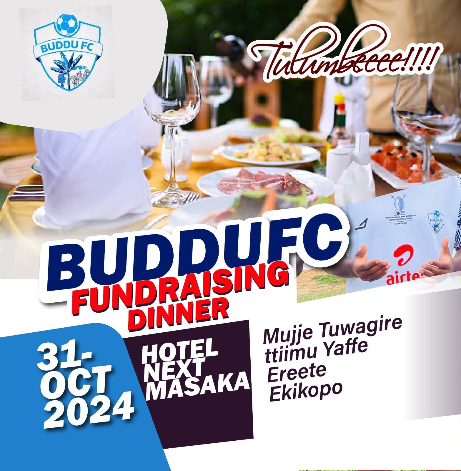 Buddu FC fundraising dinner leero!
