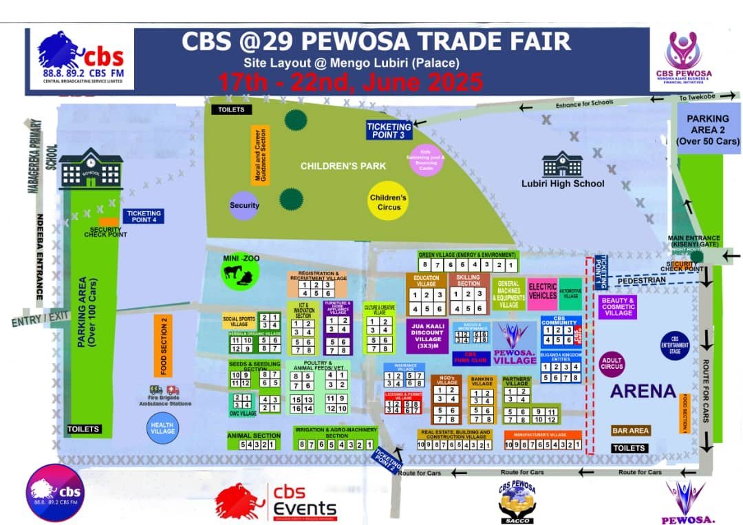 CBS @29 Pewosa Trade Fair  okuva nga 17 – 22 June,2025