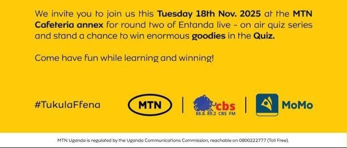 Entanda ya Buganda 2025 egenda kutongozebwa era eweerezebwe butereevu ng’esinziira ku MTN nga 18 November