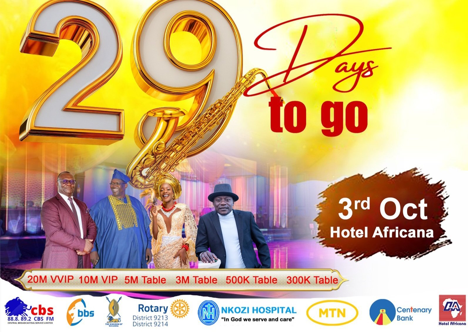 Kaliisoliiso Dinner 2025 nga 3rd October – okusonda ensimbi ez’okuzimba ekifo awajjanjabibwa abagudde ku bubenje mu ddwaliro e Nkozi