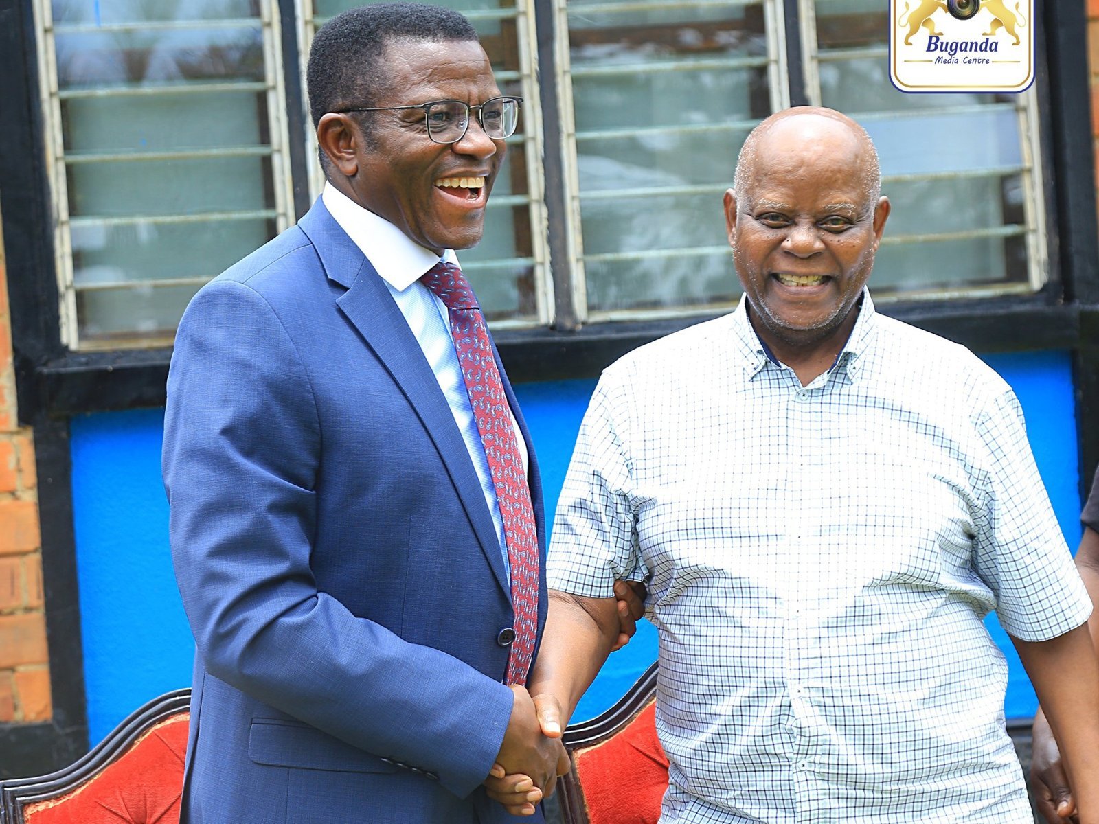 Katikkiro Mayiga ne ba minister ba Buganda bakyaliddeko  Prof.Gordon Wavamunno – bamwebazizza olw’okubeera eky’okulabirako ekiwa bannauganda essuubi