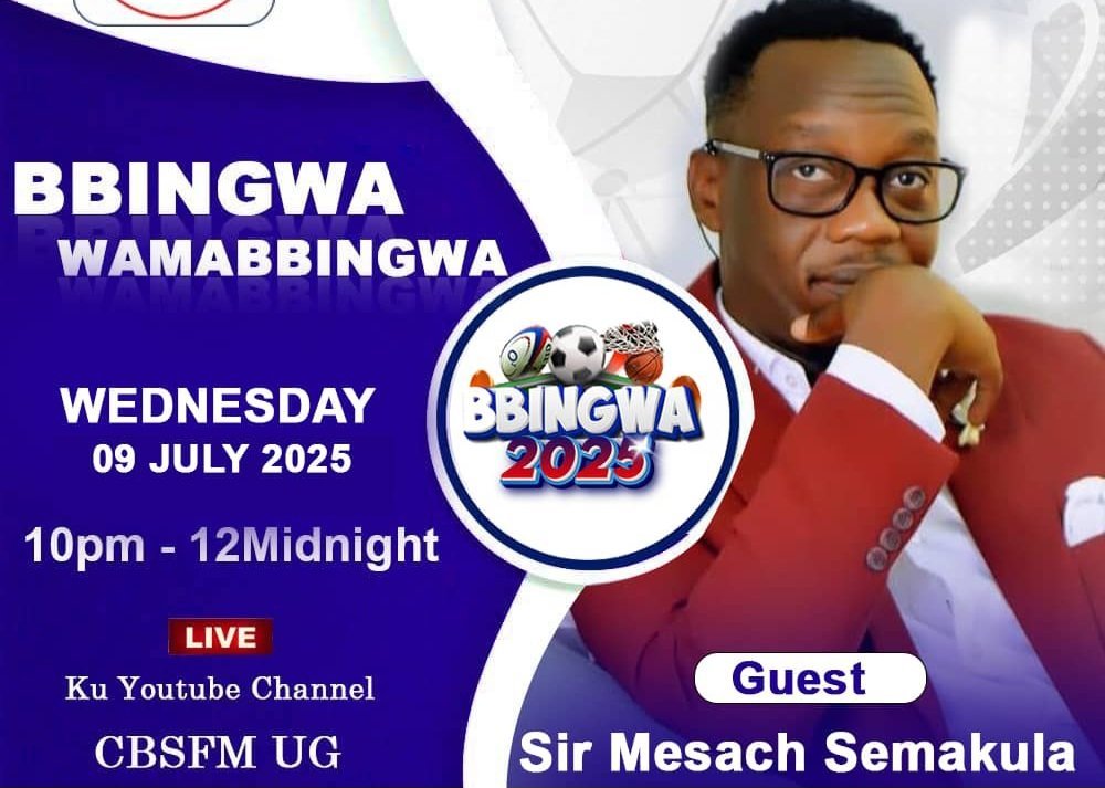 Omuyimbi Mesach Ssemakula yoomu ku bagenda okusoya abamegganyi ba Bbingwa 2025 ku CBS Emmanduso