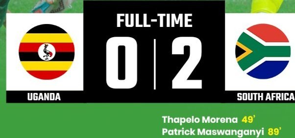 South Africa ekubye Uganda Cranes 2 : 0  – mu z’okusunsulamu abanaakiika mu AFCON 2025