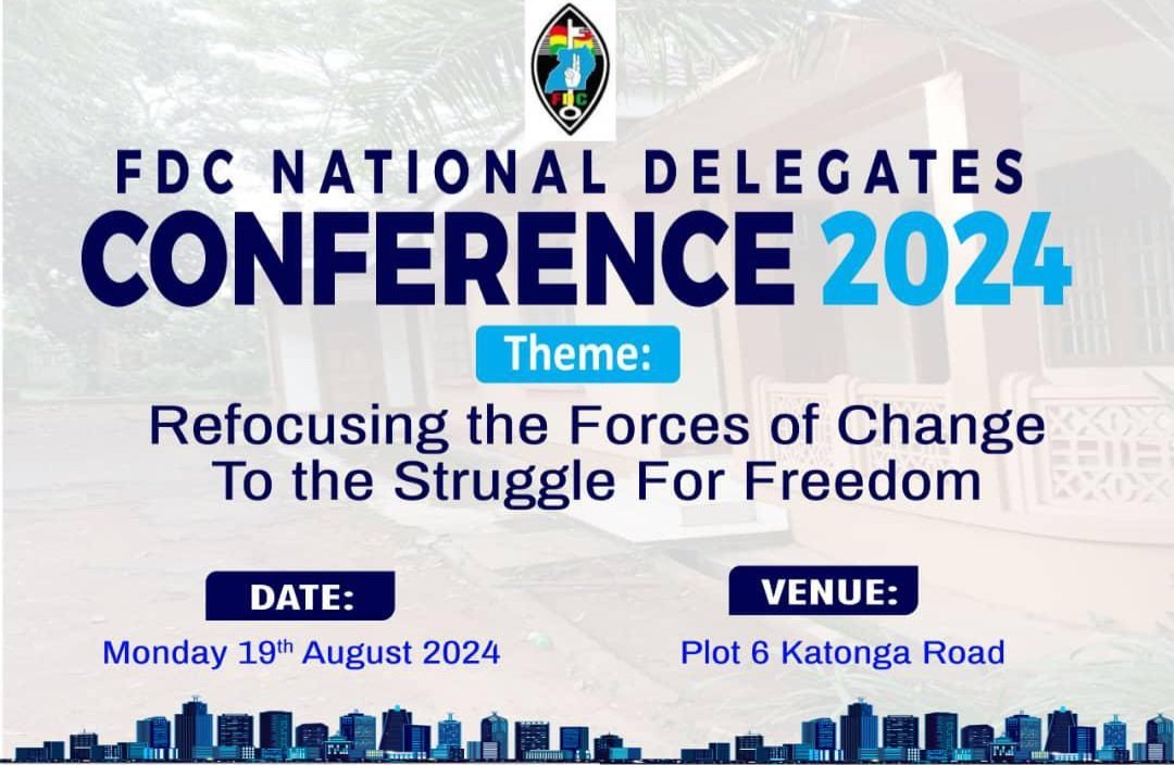 Ttabamiruka wa FDC atudde ku Katonga road okulangirira ekiddako mu by’obufuzi bya Uganda