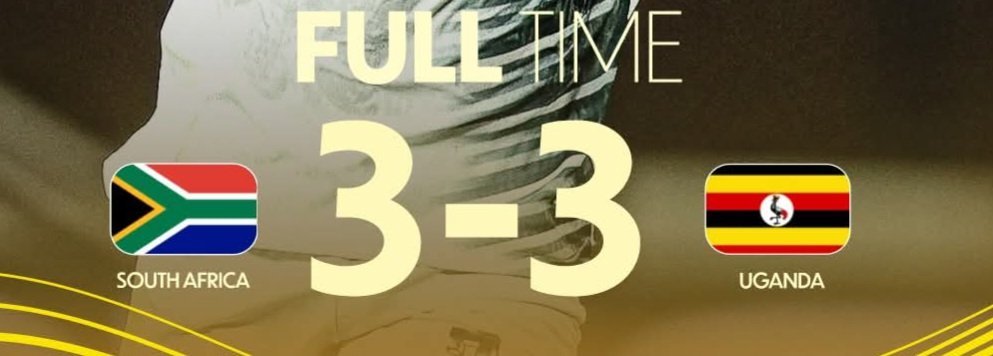 Uganda ekoze byafaayo mu CHAN 2024 – egudde maliri ne SouthAfrica 3 – 3