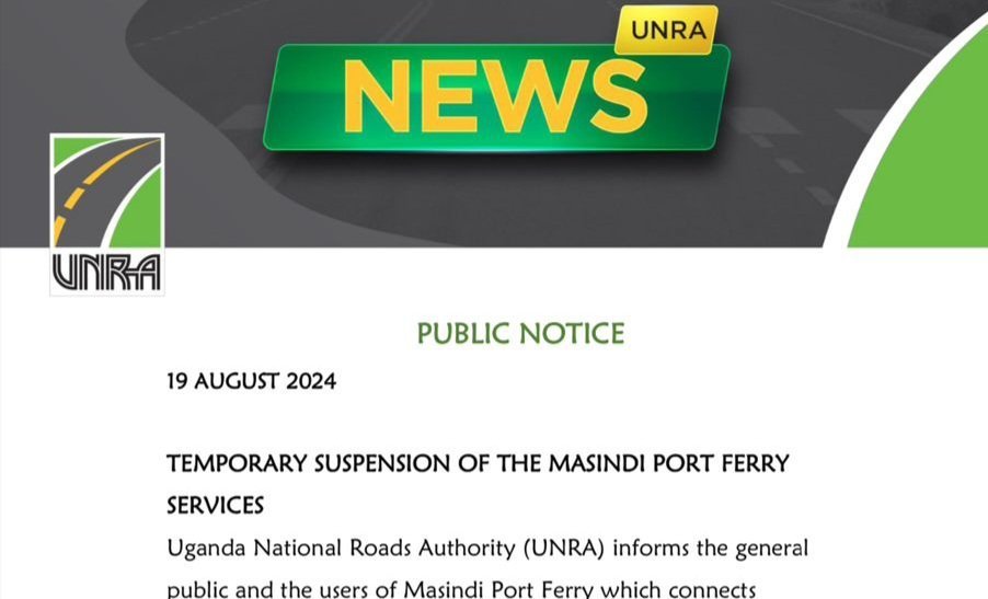 UNRA eyimirizza ekidyeri ekiva e Masindi okugenda mu Apac – abasaabaze balagiddwa okugira nga bayita ku ttaka
